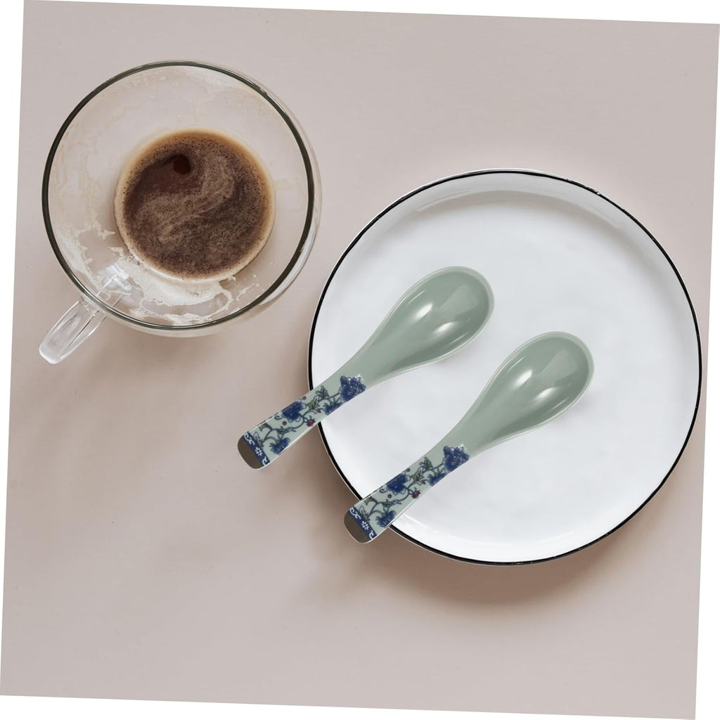 6-piece mixing spoon cutlery set for soup, ice, appetizers and restaurant soups
